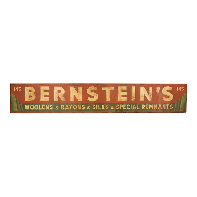Newly Made Reclaimed Bernstein's Aluminum Movie Prop Sign For Sale