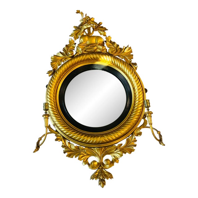 Early 19th Century English Regency Period Convex Mirror Chairish