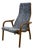 Yngve Ekström Lamino Teak Wood Frame Armchair With Sheepskin Fabric for Swedese For Sale