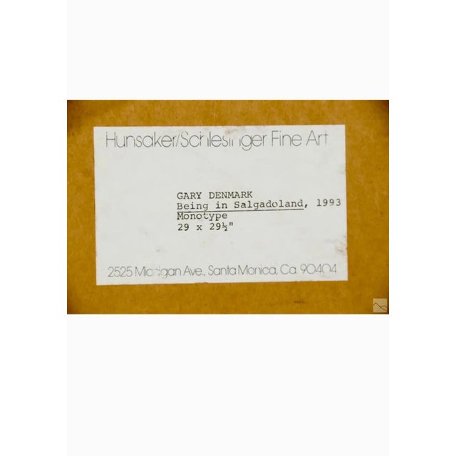 1990s Gary Denmark, Large Gary Denmark Contemporary Abstract Flora Monotype Print Monoprint Artist For Sale - Image 5 of 10