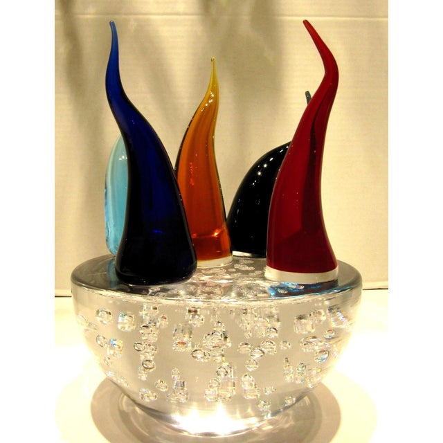 Contemporary Rare Murano Art Glass Sculpture Signed Moro Mariano Circa 1980s For Sale - Image 3 of 13