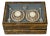 19th C. Italian Grand Tour Intaglio Plaster Medallion & Gilt Marbled Leather Box For Sale