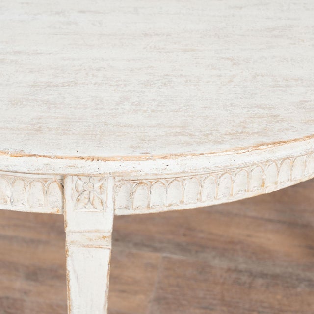 19th Century Swedish White Demi Lune Console Tables For Sale - Image 6 of 12