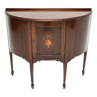 Antique Edwardian Bow Front Cabinet, 1900 For Sale