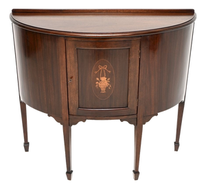 Antique Edwardian Bow Front Cabinet, 1900