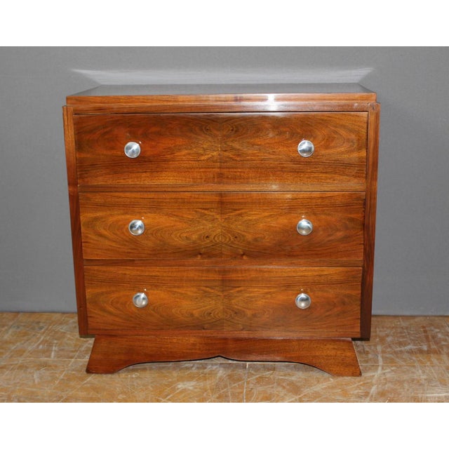 Art Deco Walnut Chest of Drawers, 1930 For Sale - Image 11 of 11