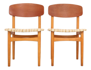 Vintage Model 122 Dining Chairs by Børge Mogensen for Søborg Møbelfabrik, 1950s, Set of 2