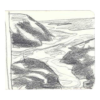 1970s Robert Angeloch Coastal Drawing For Sale