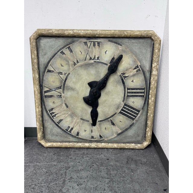 Restoration Hardware Restoration Hardware Grand Saint Etienne Decorative Wall Clock For Sale - Image 4 of 12