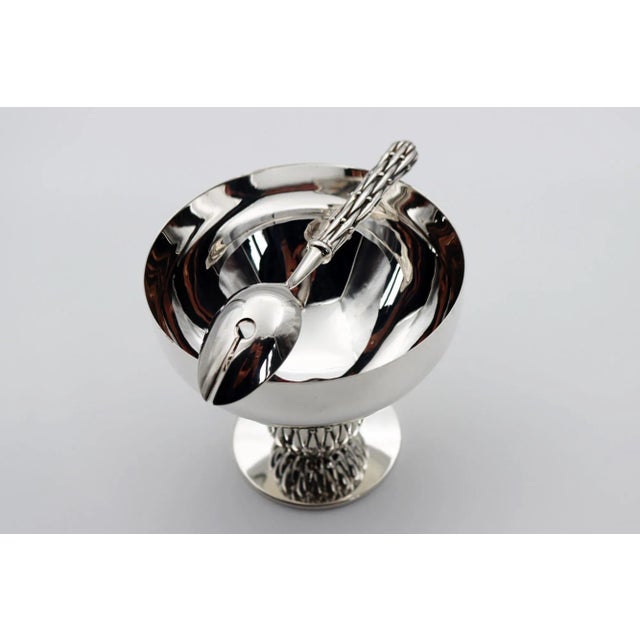 Contemporary Silver Bronze Olive Spoon and Small Table Centre by Richard Lauret, Set of 2 For Sale - Image 3 of 8