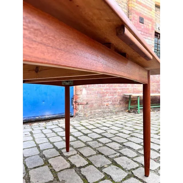 Extendable Dining Table in Teak For Sale - Image 4 of 11
