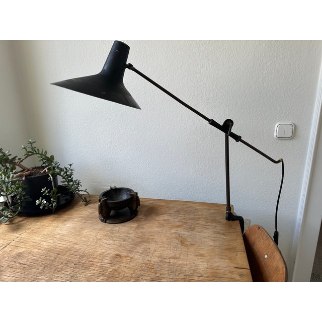 Mid-Century Italian Brass Clamp Desk Lamp attributed to Vittoriano Vigano For Sale - Image 13 of 18