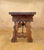 Wood 1930s Low Rustic Walnut Console Table with Two Drawers and Iron Stretcher For Sale - Image 7 of 9