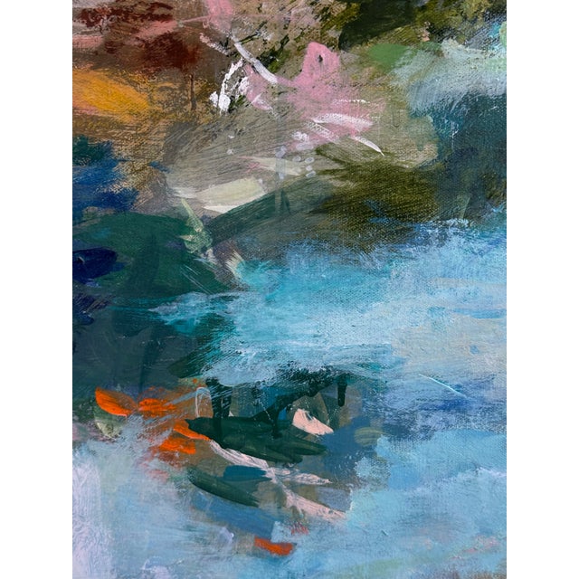 2020s Large Original Abstract Expressionist Painting Titled "Meanwhile the World Goes On" For Sale - Image 5 of 8