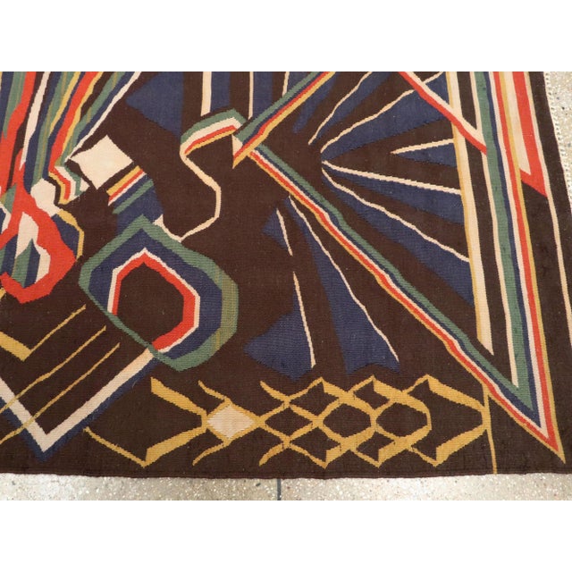 Galerie Shabab Collection Antique Romanian Flat-Weave Rug For Sale - Image 11 of 13