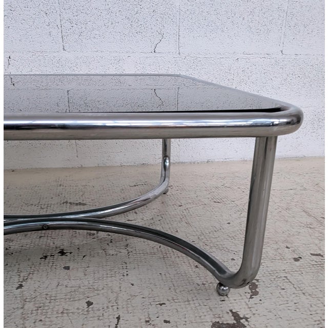 Locus Solus Coffee Table in Chromed Steel and Glass by Gae Aulenti for Poltronova, 1960s For Sale - Image 10 of 13