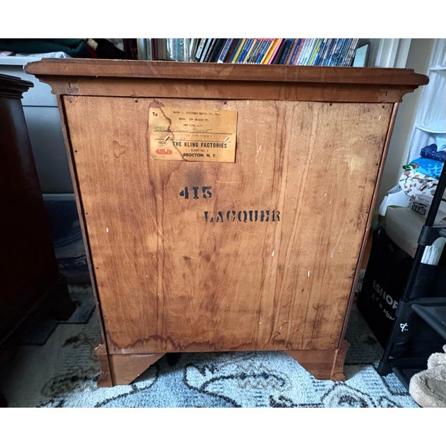 Vintage Kling Solid Cherrywood Nightstands Pair For Sale - Image 9 of 12