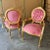 Pink Velvet Chair French Style Tufted With Gold Details - Set of 2 For Sale - Image 4 of 7