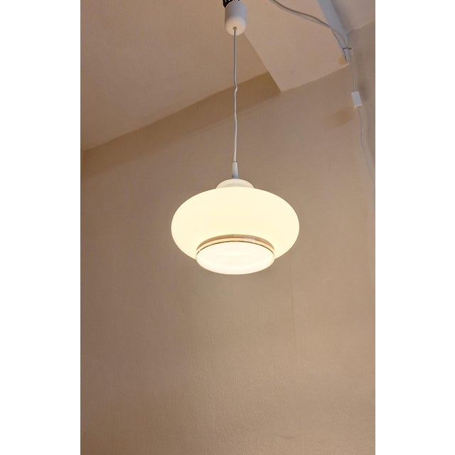 1970s Vintage Ceiling Lamp on White Plastic Mount, 1970s For Sale - Image 5 of 7