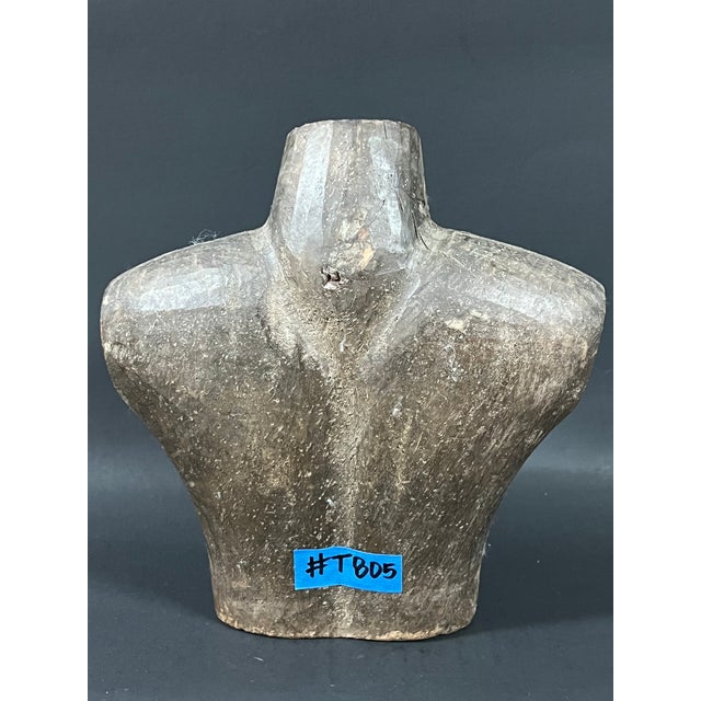 Brown Carved Solid Wood Female Torso Sculpture Late 20th Century For Sale - Image 8 of 10