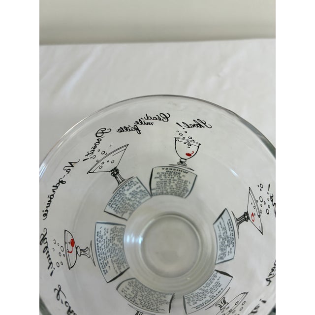Vintage Printed Cocktail Recipe Glass Shaker For Sale - Image 9 of 9