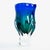 Glass 1960s European Art Glass Green-Blue Vase For Sale - Image 7 of 9