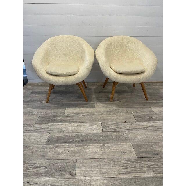 Textile Vintage Upholstery Chairs by Navratil, 1950 For Sale - Image 7 of 7