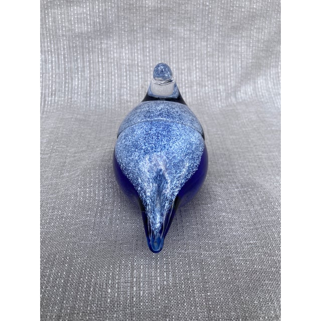 1980s Vintage Taikayon Blue Glass Bird Figure, Finland For Sale - Image 5 of 11