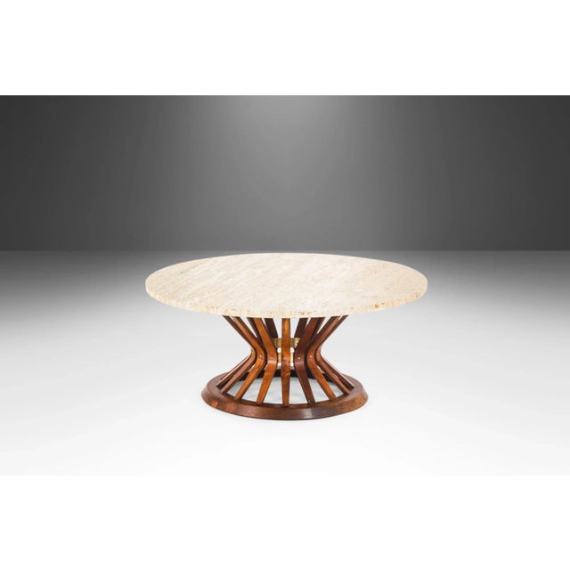 1960s Sheaf of Wheat Marble Top Coffee Table by Edward Wormley for Dunbar, USA, circa 1960's For Sale - Image 5 of 12