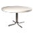 Large Round Chrome Base and White Formica Dining, Kitchen Table Ca. 1970's For Sale