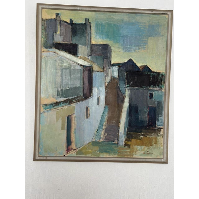 Gustaf Höglund, City, 1950s, Oil on Canvas, Framed For Sale - Image 8 of 17