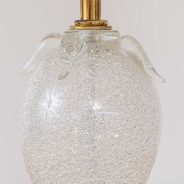 1940s Pair of Italian Murano Glass Lamps For Sale - Image 13 of 15