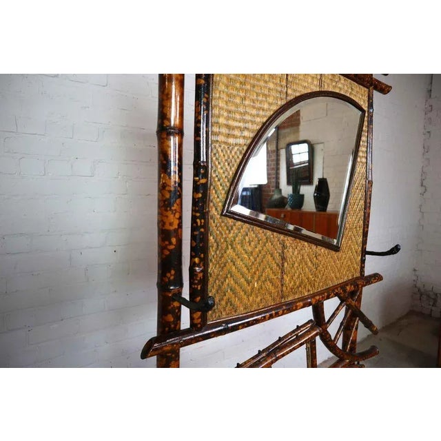 Wood Antique Bamboo Hall Stand For Sale - Image 7 of 10
