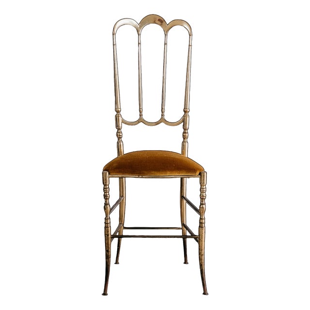 Italian 3-Arch Chiavarina Chair in Brass, 1950s For Sale