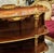 Luxury French Open Console Table With Hand-Gilded Gold Leaf Details & Solid Wood Shelving For Sale - Image 4 of 5