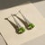 Modern Art Deco Style Peridot and Colorless Topaz Drop Earrings Silver, Gold, A Pair For Sale - Image 3 of 5