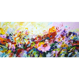 "Expression. Flower Field." Original Contemporary Painting For Sale