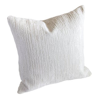 Contemporary White Textured Pillow For Sale