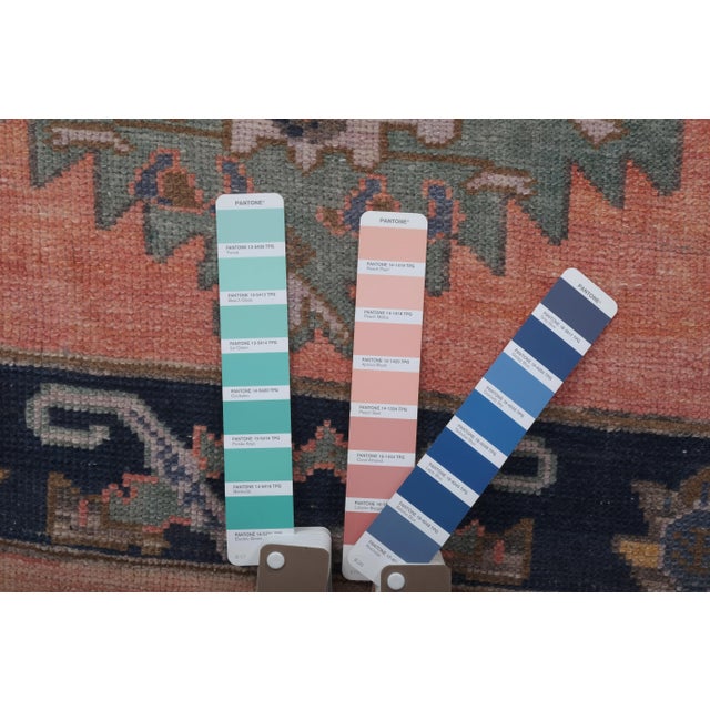 Vintage Muted Soft Colors Turkish Stair Carpet - Hallway Runner For Sale - Image 12 of 13