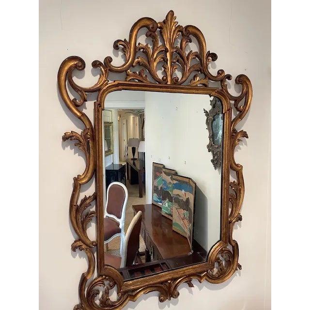Early 20th Century Italian Giltwood Vintage Florentine Mirror For Sale - Image 5 of 6