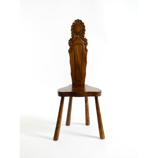 Beautiful handmade Mid-Century Modern solid wood chair. Made in the 1960s. Marked: Made in Spain. Stunning, unusual shape...