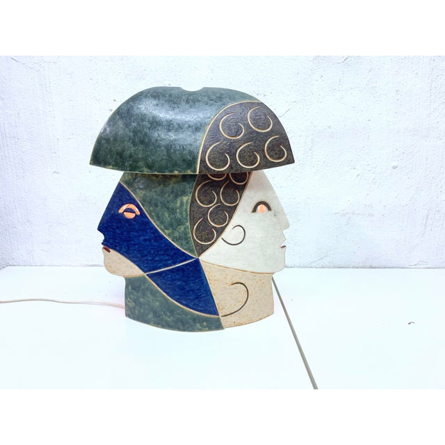 Sculptural Studio Ceramic Table Lamp, 1980s For Sale - Image 18 of 18