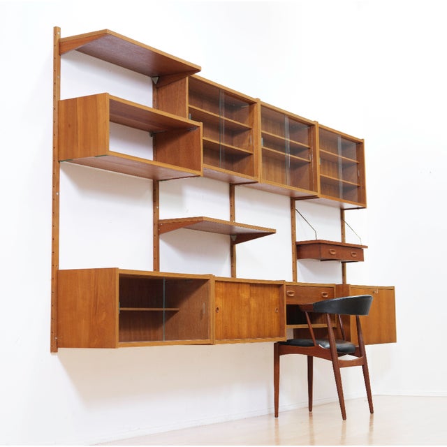 Danish Teak Modular Wall Unit by Peter Sorensen for Ps Systems, 1960s For Sale - Image 9 of 11
