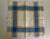 Vintage European Linen Napkins, Blue & Mustard Jacquard Plaid With Damask Border, Hemstitched - Set of 6 For Sale - Image 9 of 12
