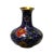 Chinese Metal Purple Blue Enamel Cloisonne Vase Shape Figure For Sale In San Francisco - Image 6 of 6