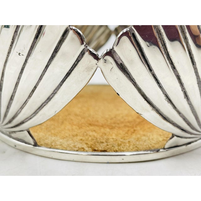 Vintage Shell Shaped Wine Bottle Coaster by Emilia Castillo, Mexico 1980's For Sale - Image 9 of 13