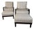 Two Shiloh Spool Chairs and Matching Ottomans by Ballard Designs With Hardwood Frames For Sale