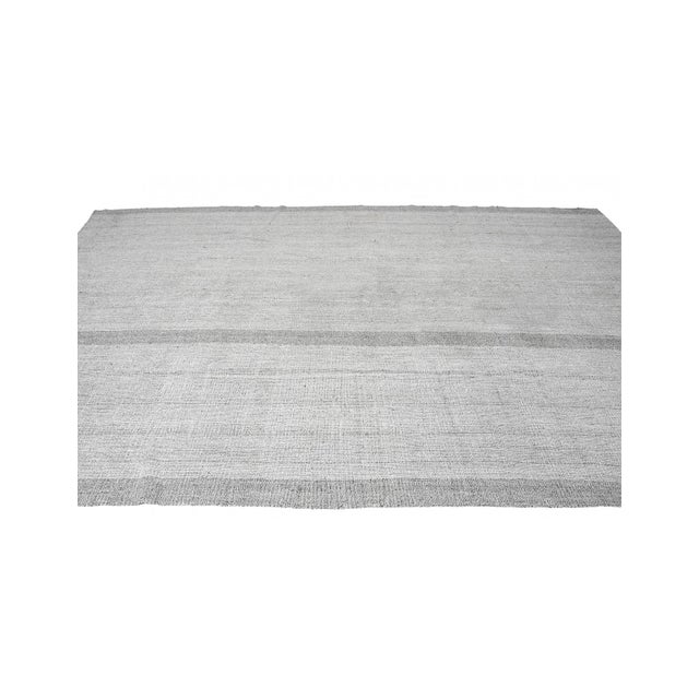 Large Gray Vintage Kilim Rug - 9`3″ X 13`1″ For Sale - Image 4 of 6