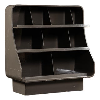Vintage Music Store Record Display Bin in Gray For Sale
