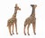 Glass Standing Giraffe Painted Leather Sculptures, 2 For Sale - Image 7 of 8